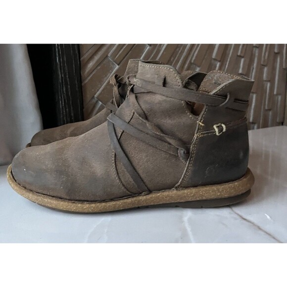 Born Tarkiln Ankle Boots Flat Suede Leather Brown Women Sz 8 M Distressed F59122 - Picture 3 of 15